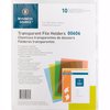 Business Source Transparent Poly File Holders Letter, PK10 00606